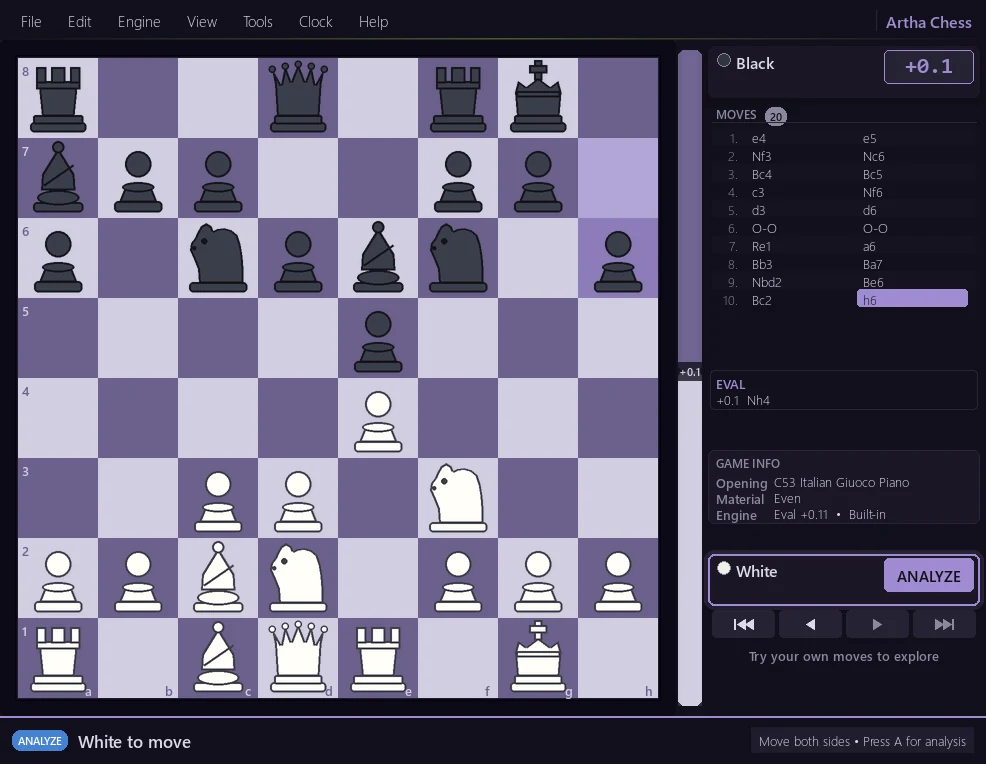 Midnight board with Neo pieces